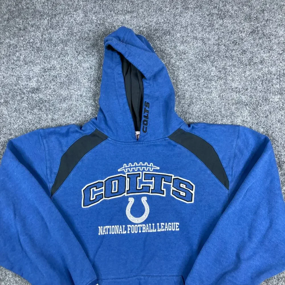 Indianapolis Colts Hoodie Kids‎ XL 18-20 Blue NFL Football Pullover